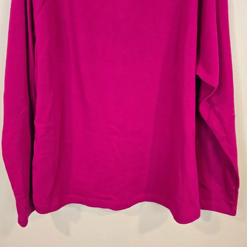 NEW NWT Women's J. Crew Pink Button Neck Pullover | Size 3X